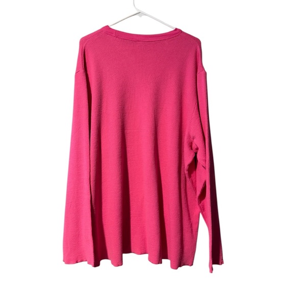 Skims Drapey French Terry Long Sleeve Shirt In Pink Size 2X - Picture 3 of 5